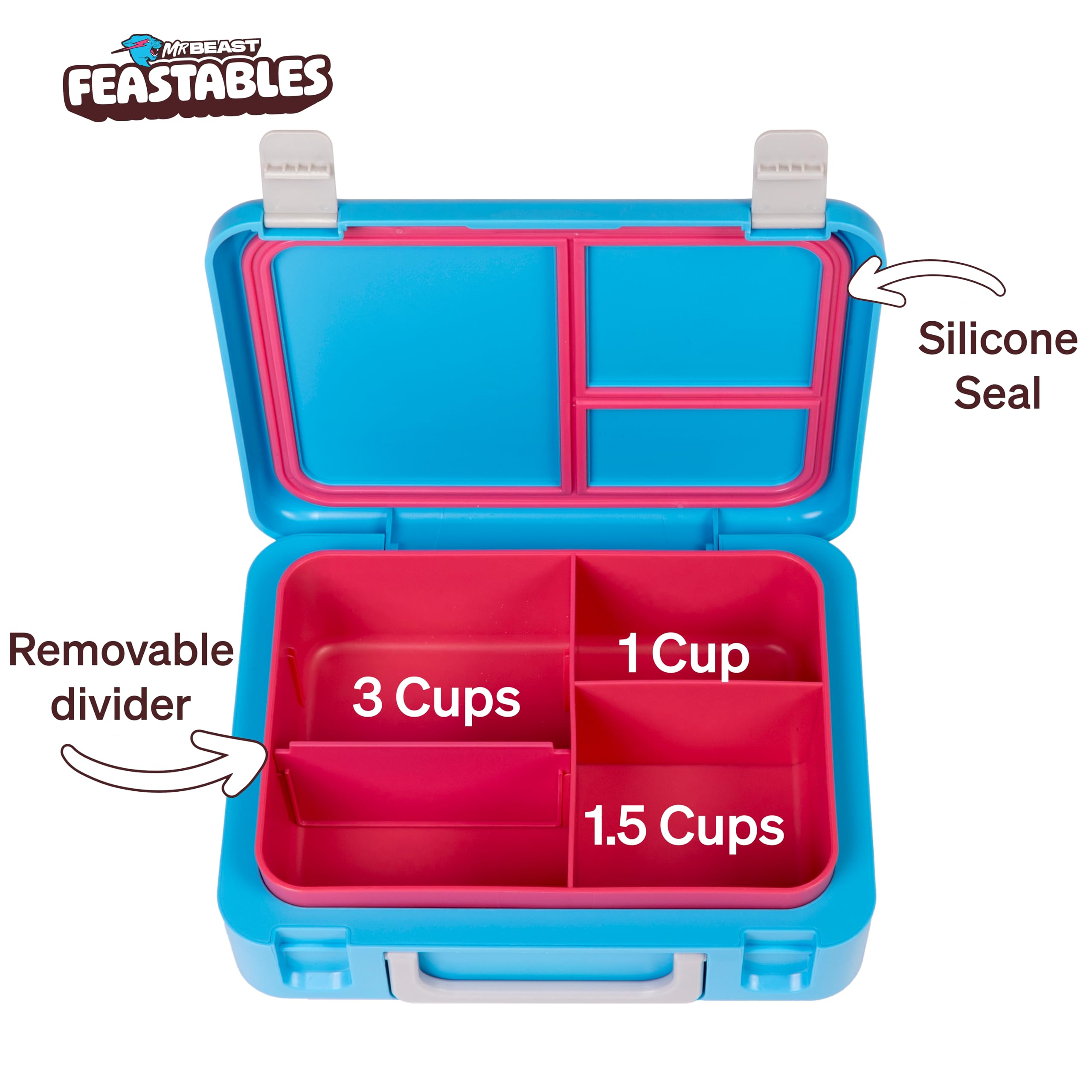 Amazon.com: Mr. Beast Feastables Adjustable Bento Lunchbox- BPA